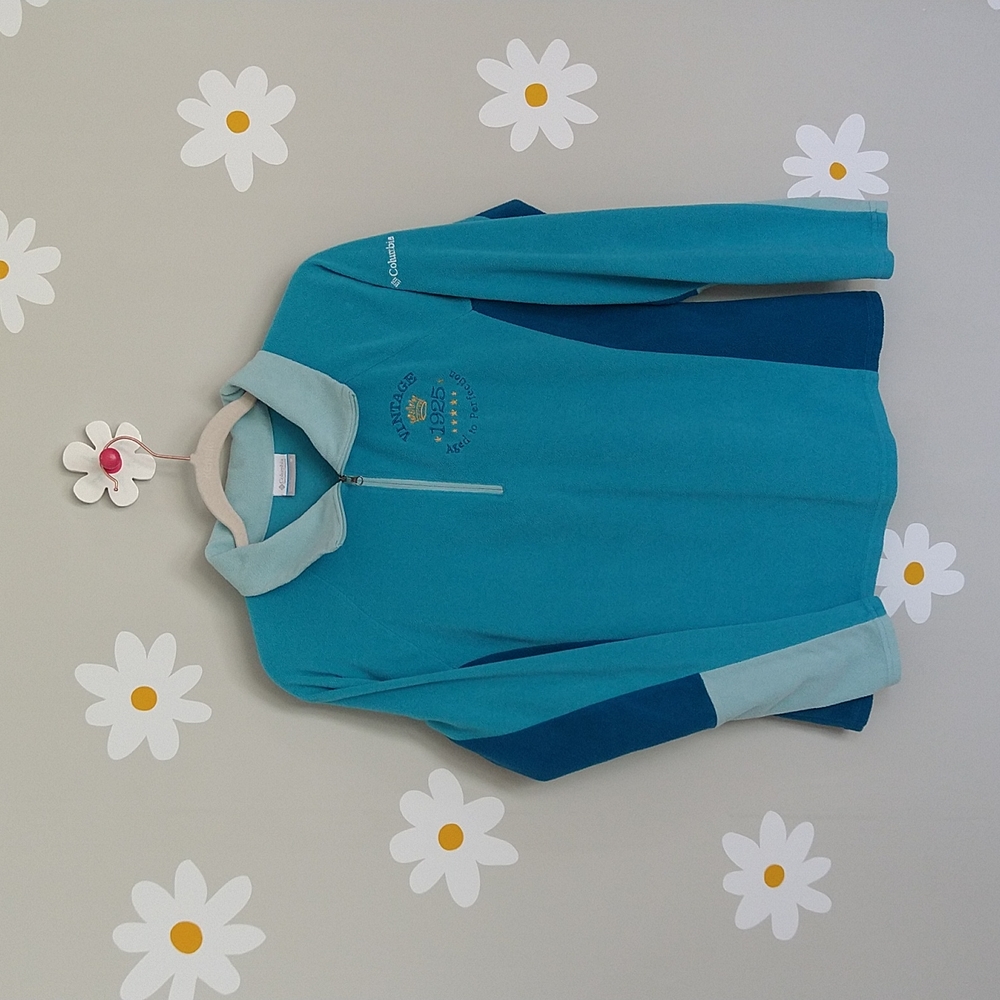 Columbia 3-Tone Turquoise Vintage 1925 "Aged To Perfection" Fleece Quarter-Zip